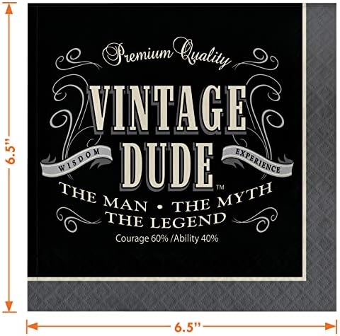 Vintage Dude Party Supplies - 16 Piece Set