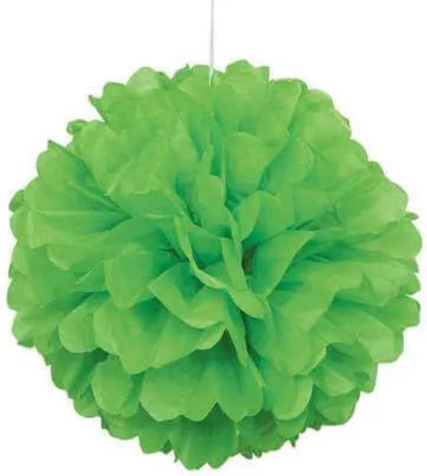 Lime Green Hanging Tissue Pom Pom - 16 Inch 1 Count