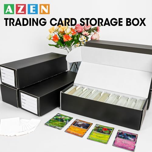 AZEN 12 Pack Card Storage Box for Trading Cards