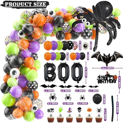 Halloween Birthday Party Decor 105 Pcs Decor Set
