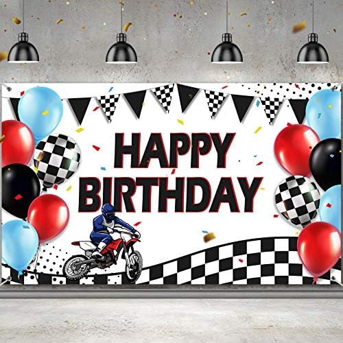 Sumind Dirt Bike Themed Birthday Party Banner