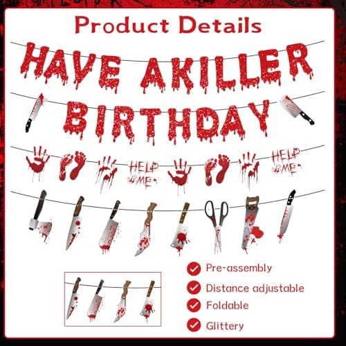 Gameza Killer Horror Birthday Banners Set of 4