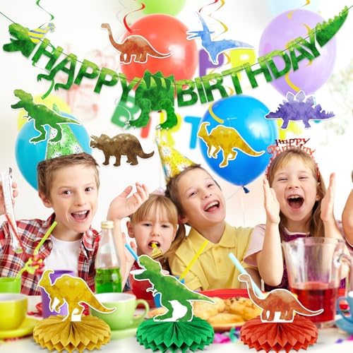 PatiCool Dinosaur Birthday Banner Party Decorations