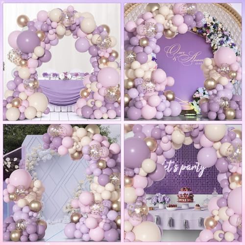 Ouddy Party Dusty Purple Balloon Kit for Party Decorations