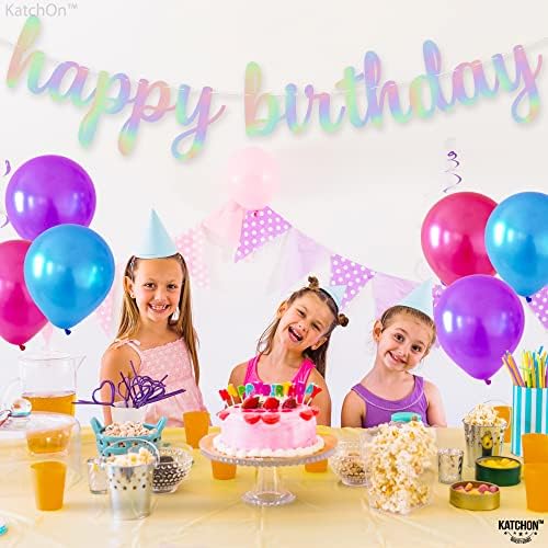 KatchOn Iridescent Happy Birthday Banner 10 Feet