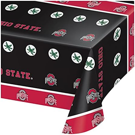 Creative Converting Ohio State University Plastic Table Cover 54x108