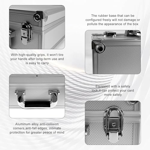 Large Capacity Card Storage Box with Detachable Partitions