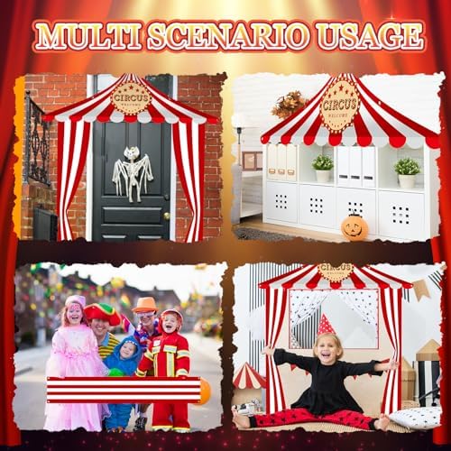 Preboun 3 Pcs Circus Tent Carnival Decorations
