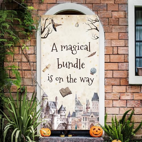 Magical Wizard Party Door Banner with Hanging Rope