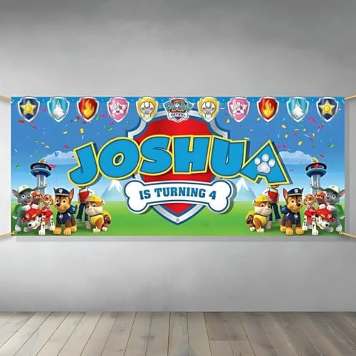Paw Patrol Large Jointed Banner for Kids Birthday