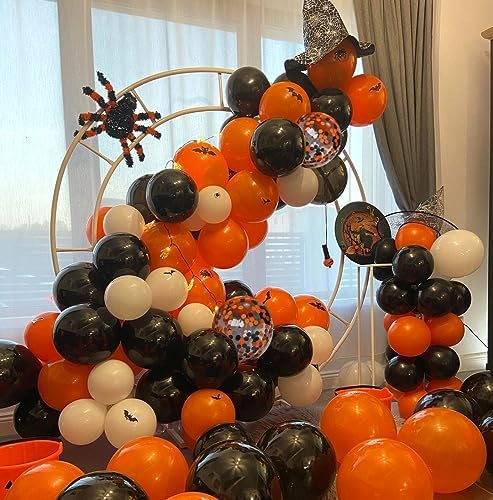 Halloween Balloons Black Orange Set 50Pcs 12inch Decorations