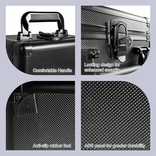 Aluminum Alloy Graded Card Storage Box with Two Rows Black