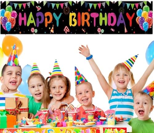 Happy Birthday Yard Banner 118x197 Inches