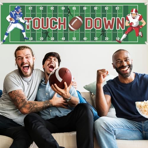 Football Birthday Banner with Touchdown Design