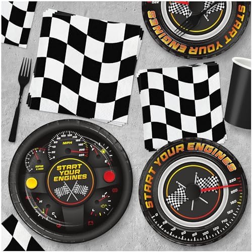 Race Party Variety Pack - 32 Plates 32 Napkins
