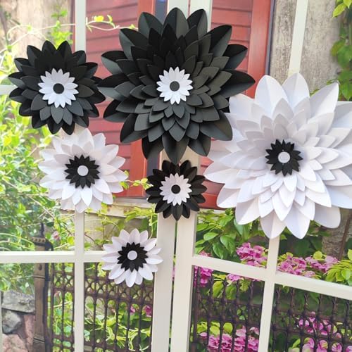 Mybbshower Paper Flowers for Wall Decor Set of 6