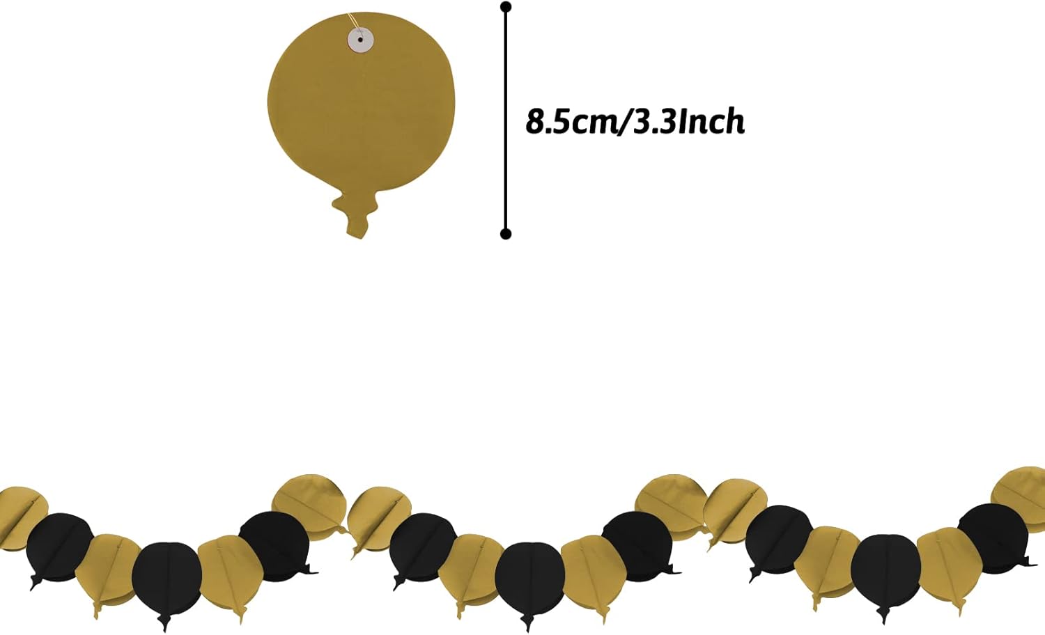Zerodeco Gold and Black Party Decorations