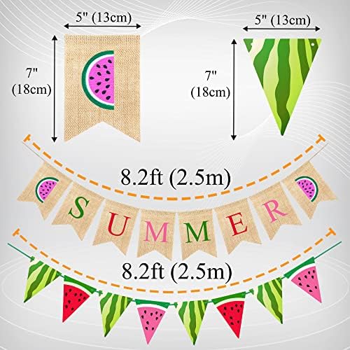 Uniwish Summer Watermelon Banner Garland Decor Set