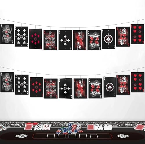 Cheerland Vegas Casino Theme Poker Garland Banner