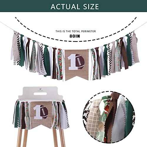 Football 1st Birthday High Chair Banner for Boy