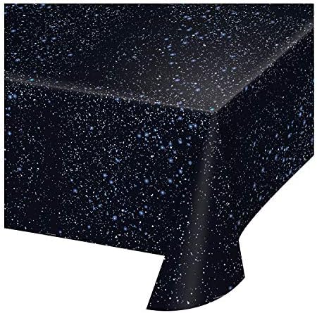 Creative Converting Space Blast Tablecover 54x108 Black