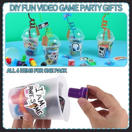 LiYiQ 292 Pcs Video Game Party Favors Set