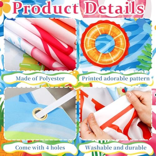Splish Splash Summer Birthday Decor Banner 118 x 20 Inch