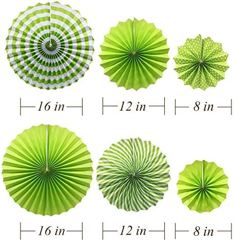 Green Hanging Paper Party Decorations Set