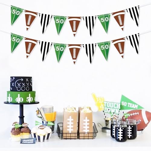 2 Piece Football Garland Banner Party Decorations