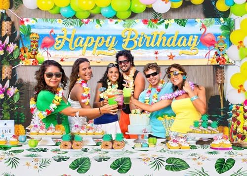 Tropical Luau Birthday Banner Decorations Yard Sign