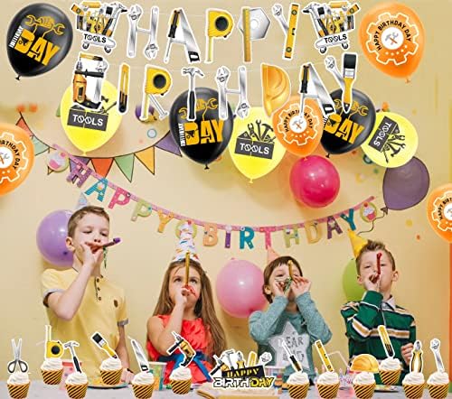 Tools Themed Birthday Party Decorations Kit