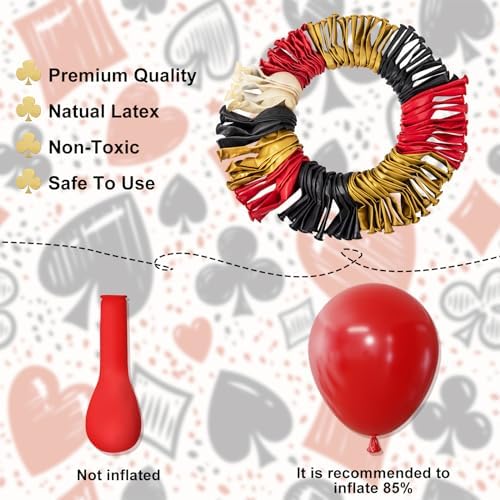 144PCS Casino Dice Favor Boxes Balloon Kit Party Decorations