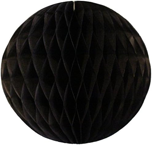 Black Honeycomb Balls Set of 3 12 8 5 Inch