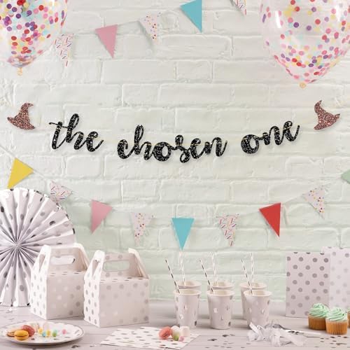 Wizard Theme 1st Birthday Banner with Glitter