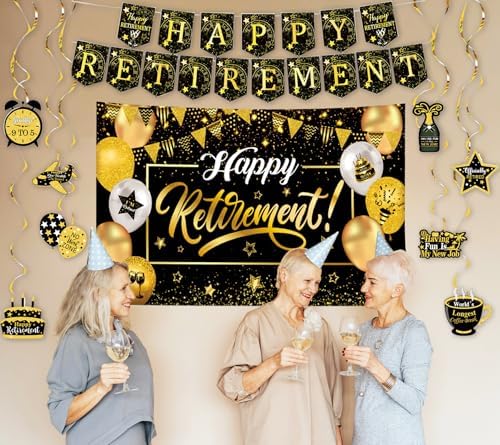 Happy Retirement Party Decorations Set