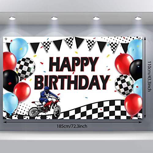Sumind Dirt Bike Themed Birthday Party Banner