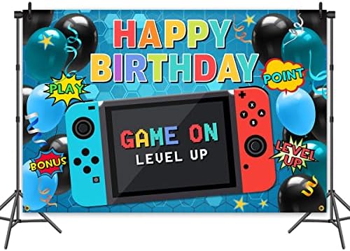 Happy Birthday Gaming Banner - Video Game Party Decor