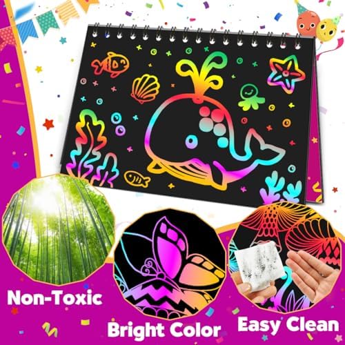 Pigipigi Kids 24-Pack Scratch Art Party Favors Set