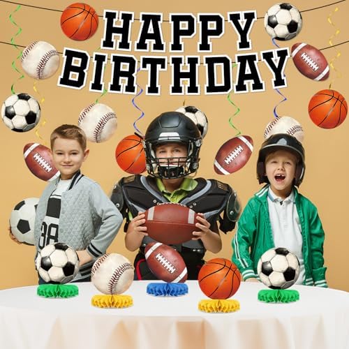 Sports Birthday Party Decorations Banners Centerpieces