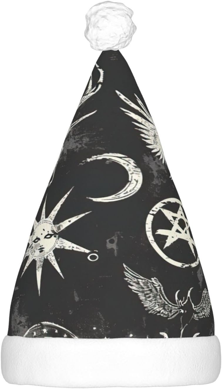 Qin Zheng Supernatural Symbols LED Santa Hat for Adults
