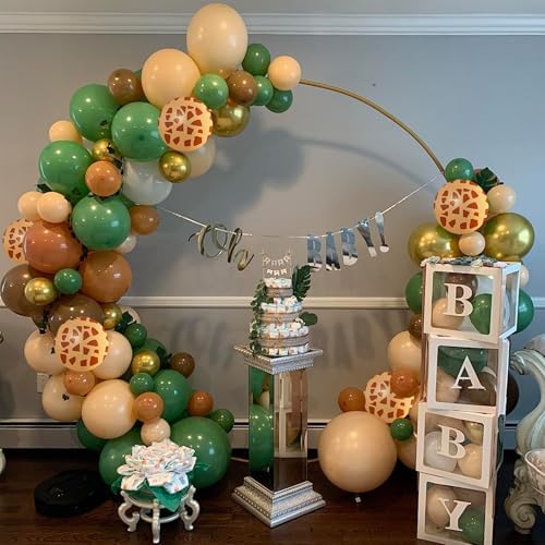 Green Brown Balloons 60 Pcs for Birthday Party Decorations