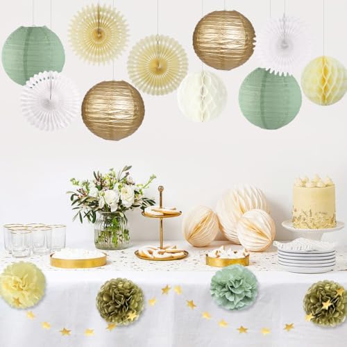 YUNXUAN Sage Green Party Decor Kit