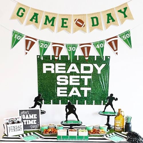 Game Day Burlap Banner Football Garland Bunting