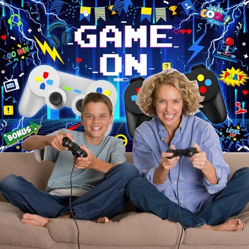 Avezano Video Game Birthday Party Banner for Kids 6x36 ft