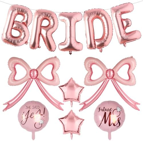 Rose Gold Bride Balloons Decor Kit