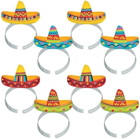 Amscan Fiesta Cinco De Mayo Plastic Sombrero Headbands 1
