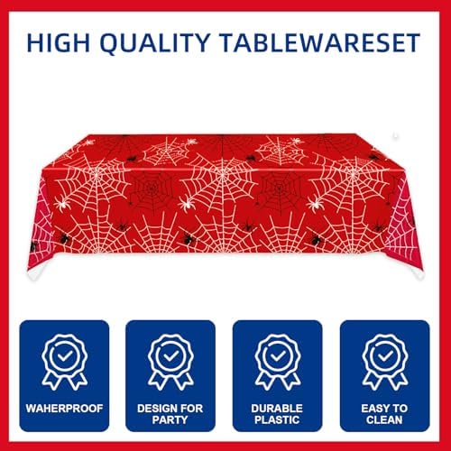 122pcs Spider Web Party Supplies Set for Halloween and Birthday