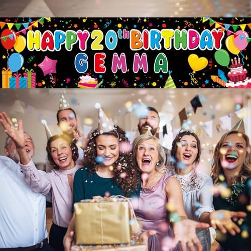 Personalized Birthday Banner with Name and Age Stickers