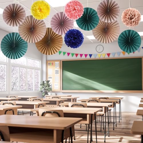 Kosiz Boho Classroom Hanging Decorations 18 Pcs Set