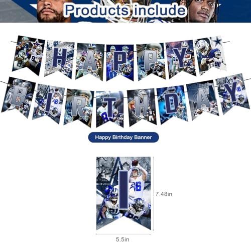 Cowboys Party Supplies Set with Banner Balloons and Cake Toppers